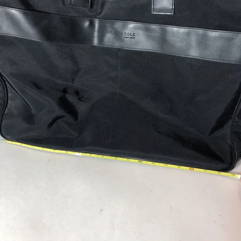 Kenneth Cole New‎ York Bag Travel Duffel Tote Weekend Black Canvas 19
